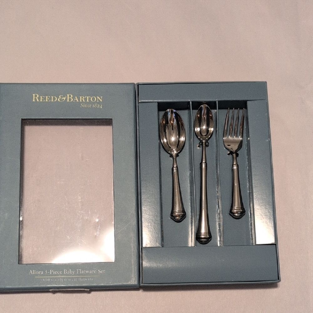 Reed & Barton Allora 3-Piece Baby Flatware Set 18/10 Stainless Steel